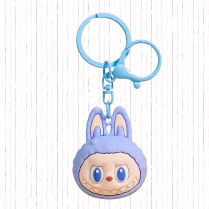 New Blue Face Labubu Keychain