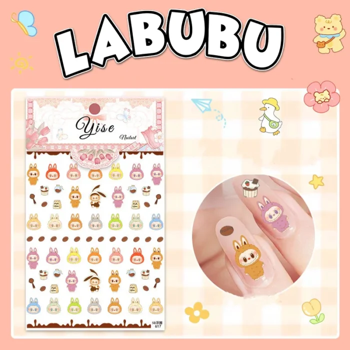 Labubu Nail Art Stickers