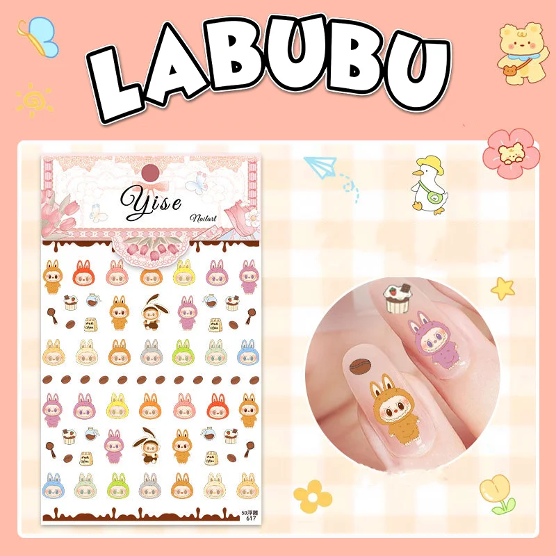 Labubu Nail Art Stickers