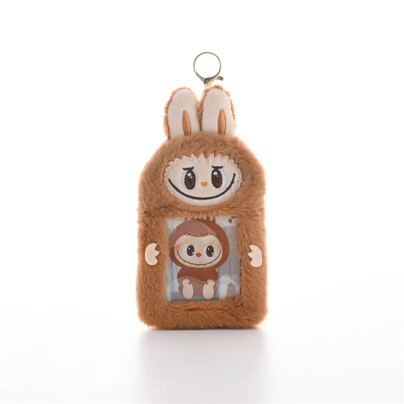 Labubu ID Card Fluffy Keychain