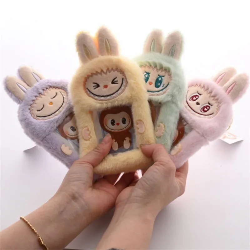 Labubu ID Card Fluffy Keychain