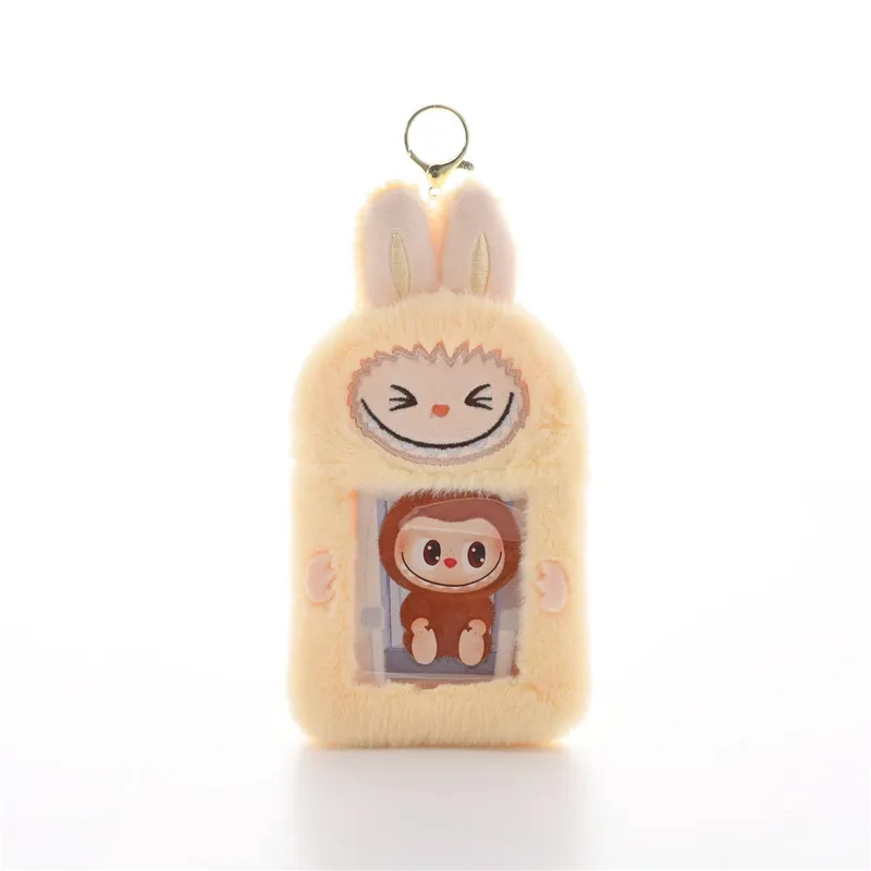 Labubu ID Card Fluffy Keychain
