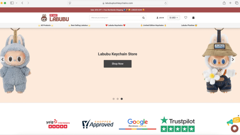 Labubu Plush Keychains Online Store